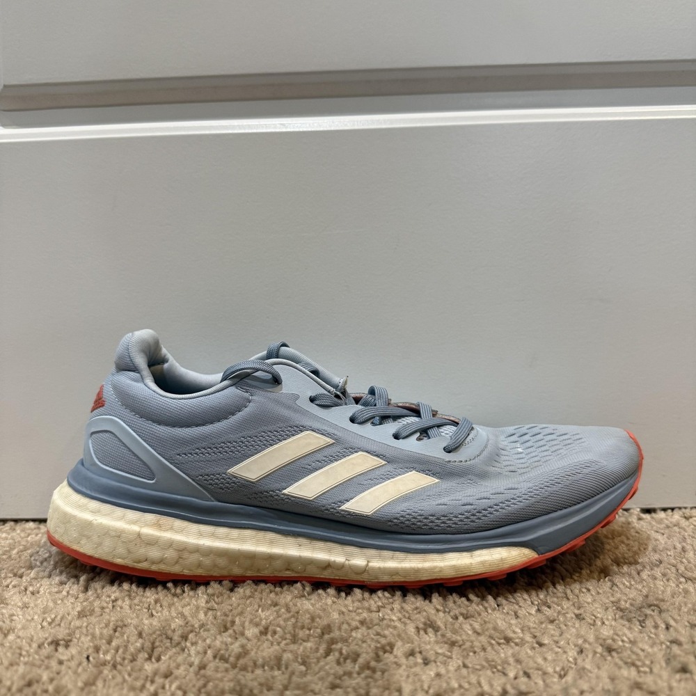 Adidas Running Shoes Womens Size 7 Gray Orange Boost Cushion Athletic Comfort